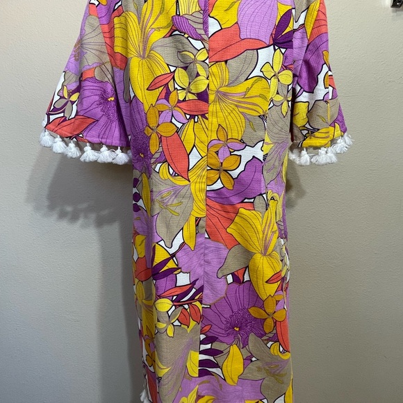 Trina Turk Raine Tassel Shift Dress women’s 8 NWOT - Picture 7 of 11